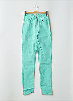 Jeans coupe slim stretch taille normale vert BONAVENTURE femme