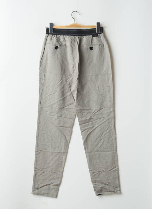 Pantalon chino tissage popeline taille normale gris LEON & HARPER femme