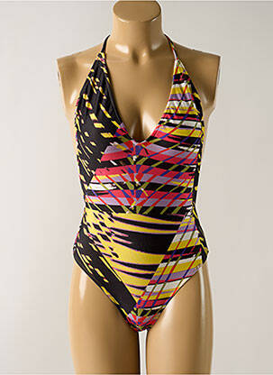 Maillot de bain 1 pièce bretelles élastiquées amovibles haut triangles noir SALINAS femme
