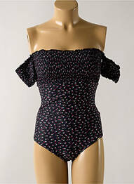 Maillot de bain 1 pièce haut bandeau haut bandeau noir SALINAS femme