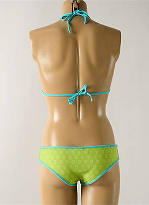 Maillot de bain 2 pièces stretch haut triangles bleu SALINAS femme