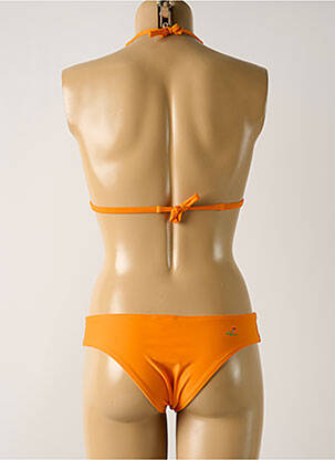 Maillot de bain 2 pièces stretch haut triangles orange SALINAS femme