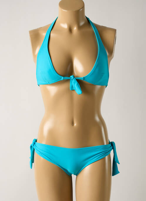 Maillot de bain 2 pièces bleu SALINAS pour femme