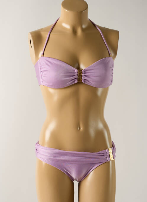 Maillot de bain 2 pièces violet SALINAS pour femme