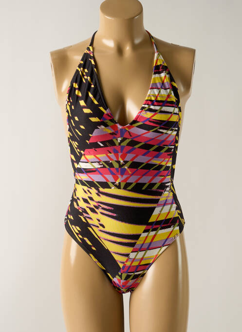 Maillot de bain 1 pièce bretelles élastiquées amovibles haut triangles noir SALINAS femme