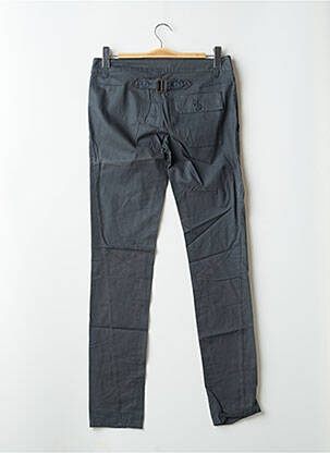 Pantalon chino tissage popeline taille normale gris ICHI femme
