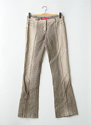 Pantalon droit fermeture zippée sous rabat boutonné gris MISS SIXTY femme