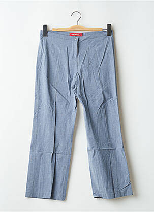 Pantalon droit fermeture zippée sous rabat boutonné bleu MISS SIXTY femme