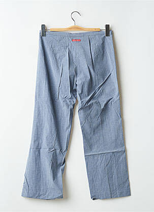 Pantalon droit fermeture zippée sous rabat boutonné bleu MISS SIXTY femme