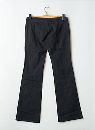 Pantalon droit fermeture zippée sous rabat boutonné noir PHARD femme