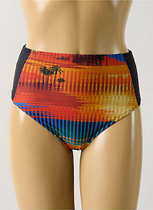 Bas de maillot de bain imprimé tie and dye culotte orange SALINAS femme