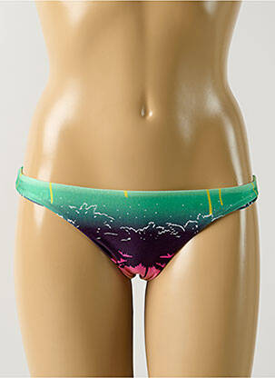 Bas de maillot de bain imprimé tie and dye culotte vert SALINAS femme