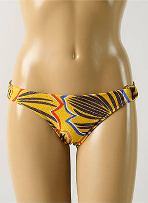 Bas de maillot de bain imprimé fantaisie culotte jaune SALINAS femme