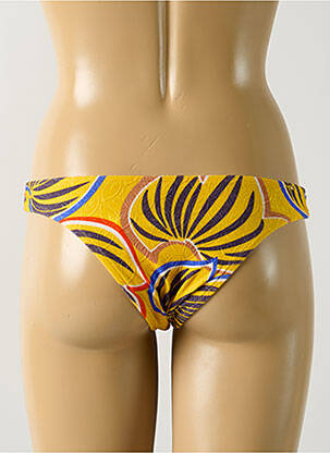 Bas de maillot de bain imprimé fantaisie culotte jaune SALINAS femme