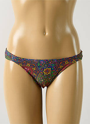 Bas de maillot de bain imprimé fleurs culotte bleu SALINAS femme