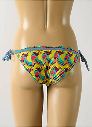 Bas de maillot de bain imprimé tie and dye bikini jaune SALINAS femme