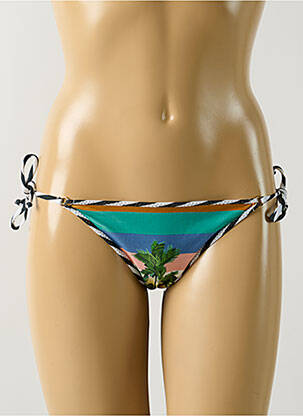 Bas de maillot de bain imprimé tie and dye bikini bleu SALINAS femme