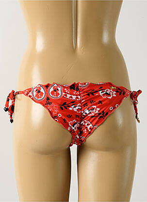Bas de maillot de bain effet matière satinée bikini orange SALINAS femme