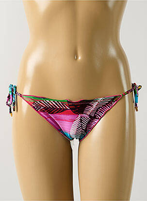 Bas de maillot de bain imprimé tie and dye bikini rose SALINAS femme