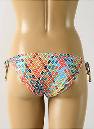Bas de maillot de bain effet matière satinée bikini bleu SALINAS femme