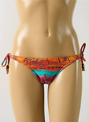 Bas de maillot de bain imprimé tie and dye bikini orange SALINAS femme