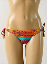 Bas de maillot de bain imprimé tie and dye bikini orange SALINAS femme