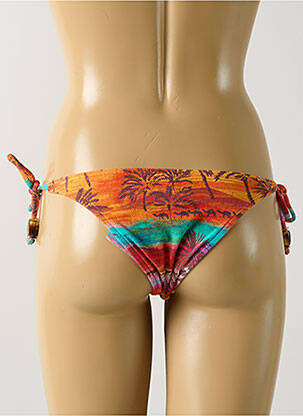 Bas de maillot de bain imprimé tie and dye bikini orange SALINAS femme