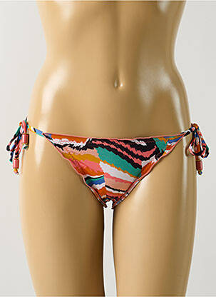 Bas de maillot de bain imprimé rayures bikini rose SALINAS femme