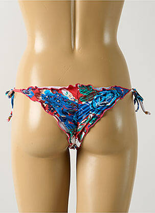 Bas de maillot de bain imprimé fleurs bikini bleu SALINAS femme