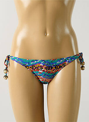 Bas de maillot de bain imprimé fantaisie bikini bleu SALINAS femme