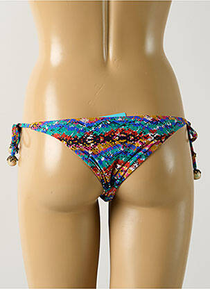 Bas de maillot de bain imprimé fantaisie bikini bleu SALINAS femme