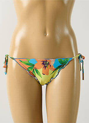 Bas de maillot de bain imprimé fleurs bikini jaune SALINAS femme