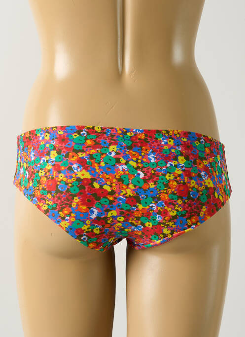 Bas de maillot de bain imprimé fleurs culotte rouge SALINAS femme