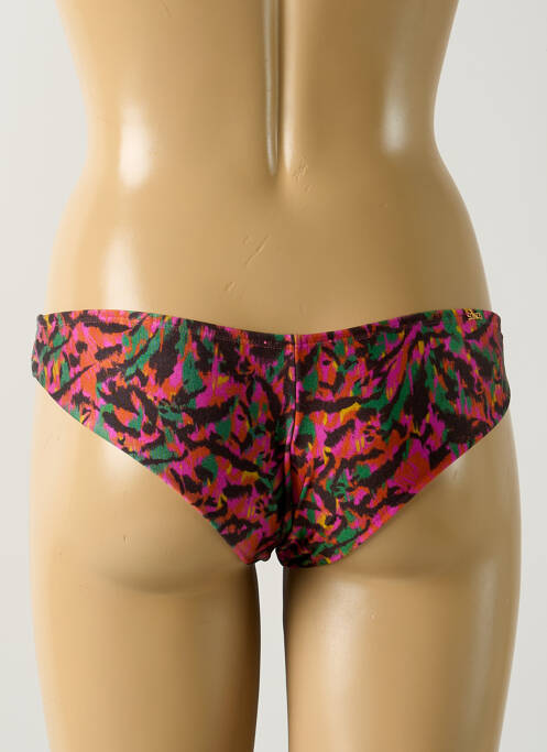 Bas de maillot de bain imprimé fantaisie culotte rose SALINAS femme