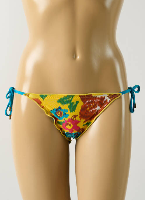 Bas de maillot de bain imprimé fleurs bikini jaune SALINAS femme