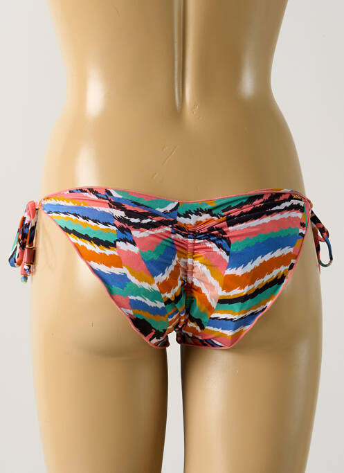 Bas de maillot de bain imprimé rayures bikini rose SALINAS femme