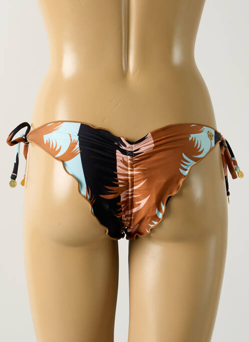 Bas de maillot de bain imprimé tie and dye bikini marron SALINAS femme