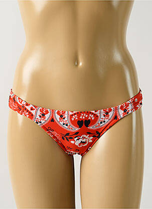 Bas de maillot de bain effet matière satinée culotte orange SALINAS femme