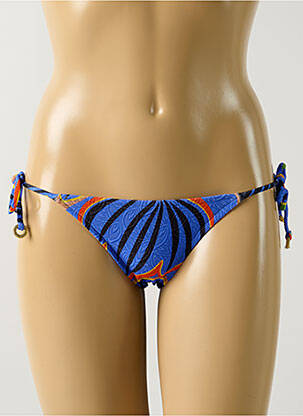 Bas de maillot de bain imprimé fantaisie bikini bleu SALINAS femme