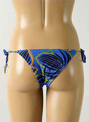 Bas de maillot de bain imprimé fantaisie bikini bleu SALINAS femme