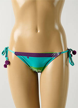 Bas de maillot de bain imprimé tie and dye bikini vert SALINAS femme