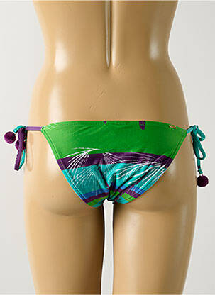 Bas de maillot de bain imprimé tie and dye bikini vert SALINAS femme