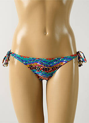 Bas de maillot de bain imprimé fantaisie bikini bleu SALINAS femme