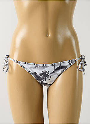 Bas de maillot de bain imprimé tie and dye bikini blanc SALINAS femme