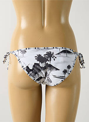 Bas de maillot de bain imprimé tie and dye bikini blanc SALINAS femme