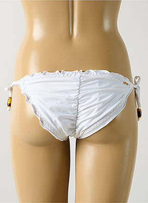 Bas de maillot de bain effet matière satinée bikini blanc SALINAS femme