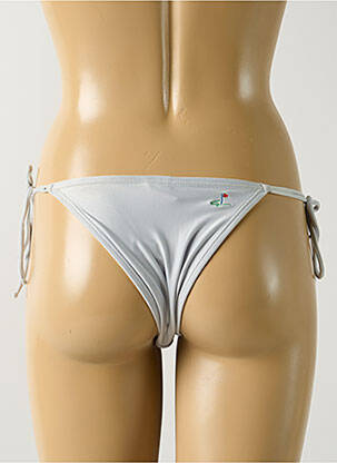 Bas de maillot de bain effet matière satinée bikini gris SALINAS femme