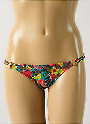 Bas de maillot de bain imprimé fleurs culotte vert SALINAS femme