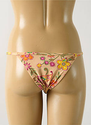 Bas de maillot de bain imprimé fleurs bikini beige SALINAS femme
