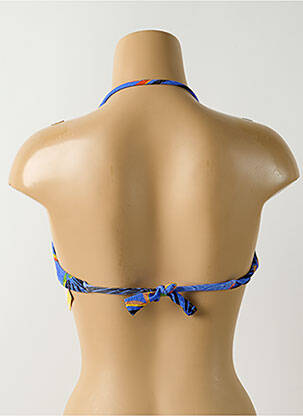 Haut de maillot de bain stretch haut soutien-gorge avec mousse de rembourrage amovible bleu SALINAS femme